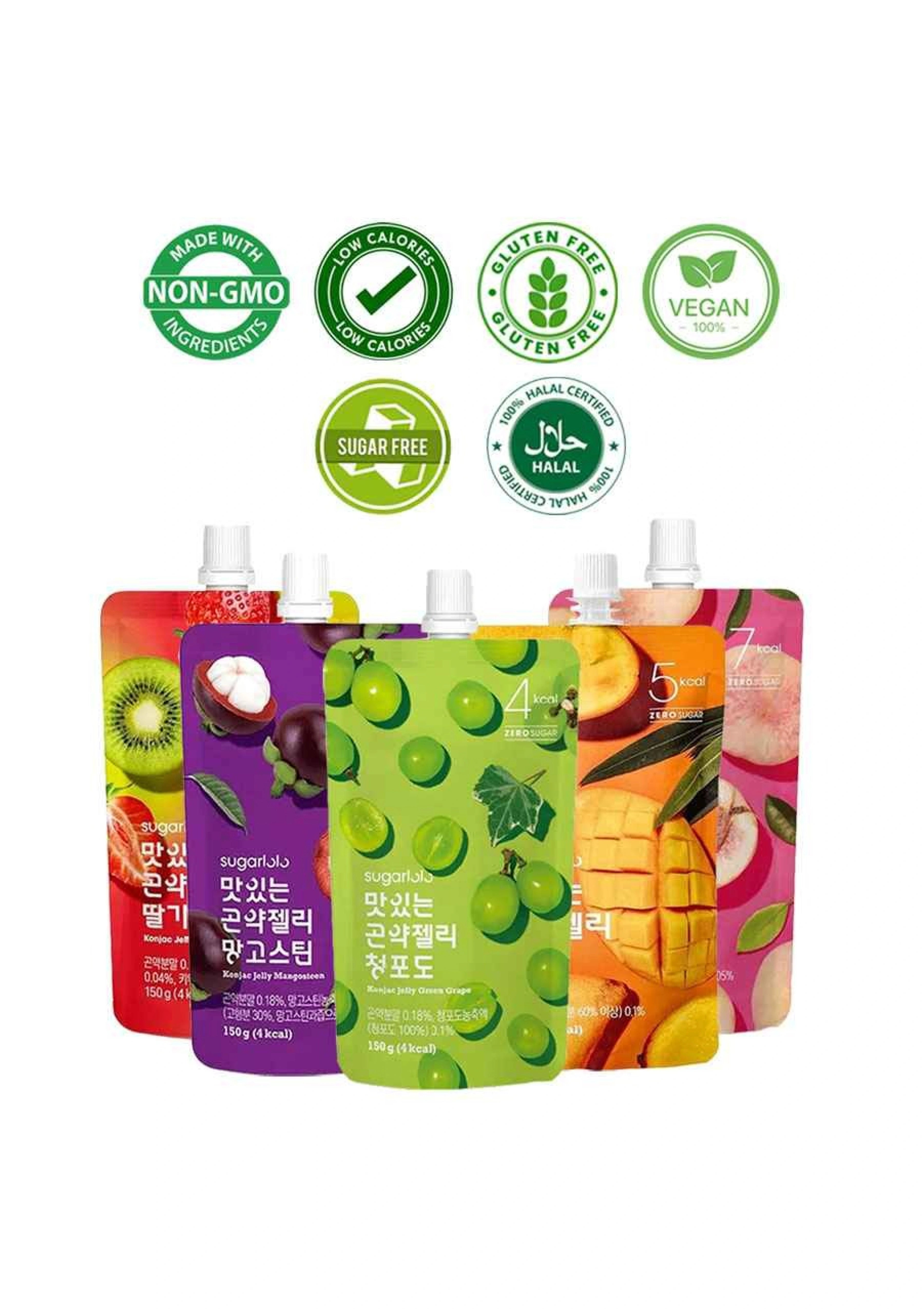 Sugarlolo Kojac jelly - sugar free , vegan & Halal