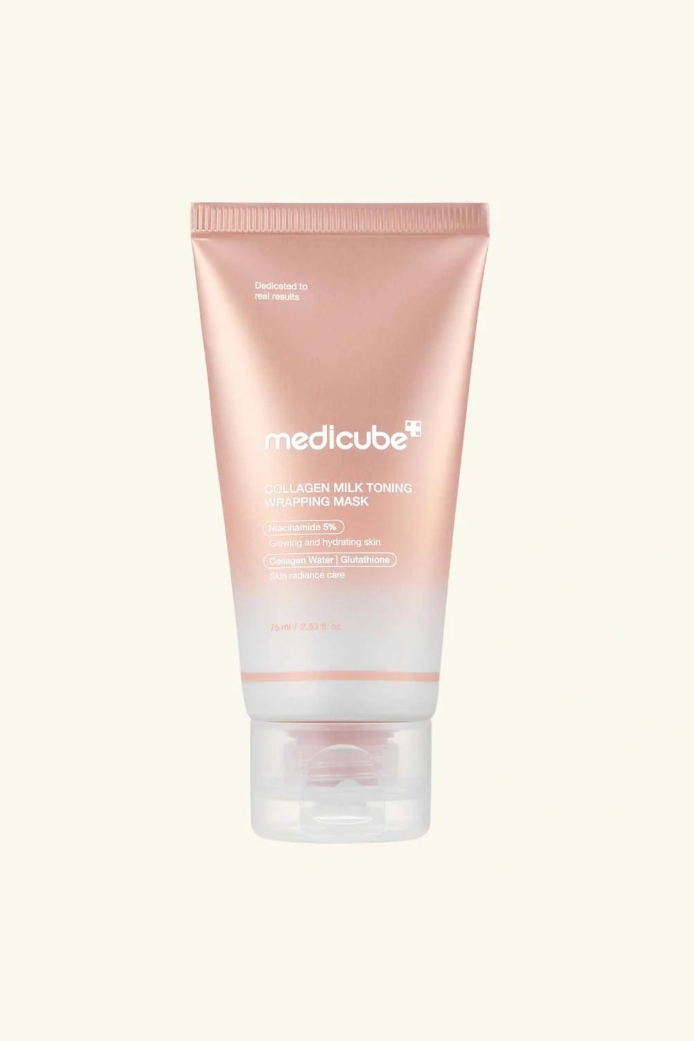 Medicube facial mask tube on a white background