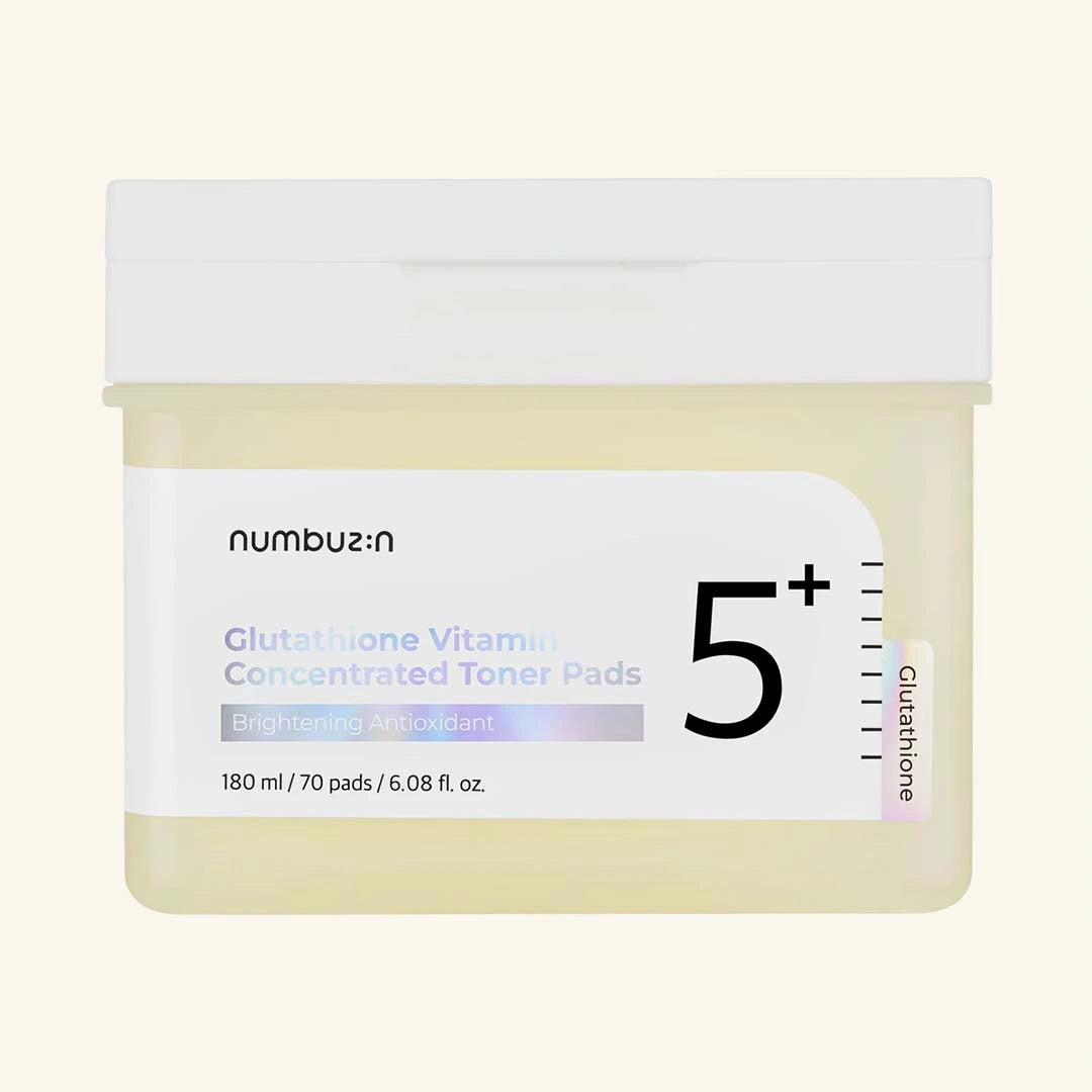 Numbuzin Glutathione Vitamin Concentrated Toner Pads packaging on a white background