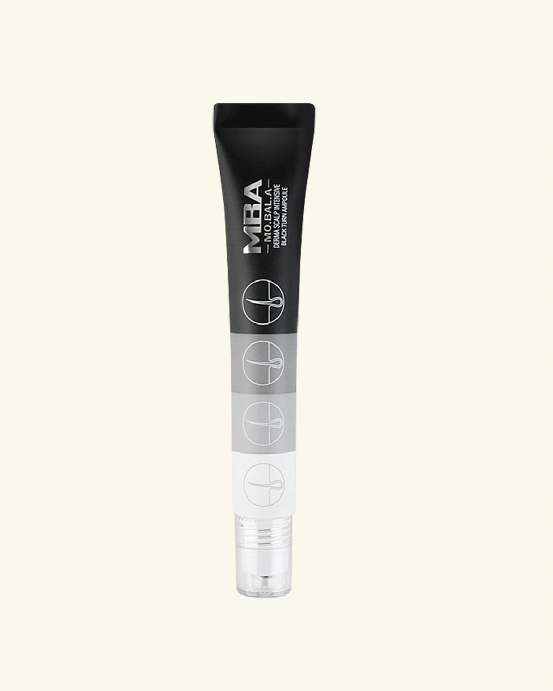 A single cosmetic tube labeled MRA Multi-Region Arm Therapy Black Cream, shown vertically against a solid pale cream background.